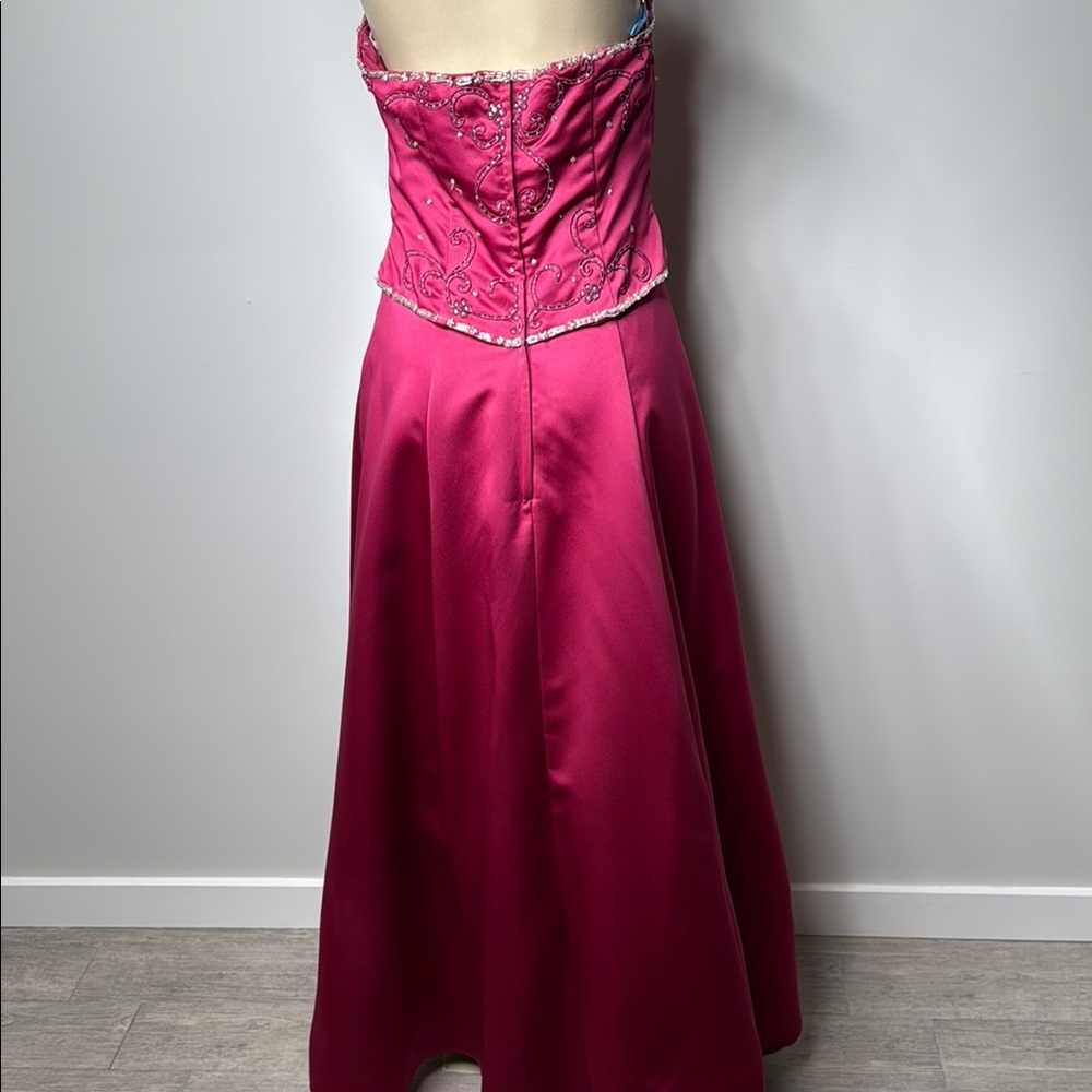 Elegant Pink Strapless Dress - Picture 10 of 11